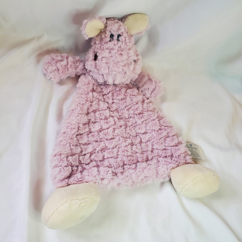 Demdaco Hippo Lift the Spirit Light Purple Security Blanket Lovey Lavender